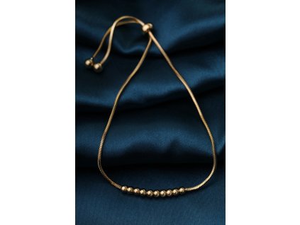 Minimalistický náramek z oceli zlatý