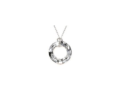 Řetízek ocelový s přívěskem Swarovski kulatý