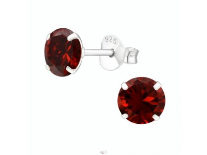 Náušnice rudé Garnet