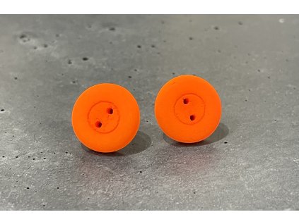 Náušnice KNOFLÍK neon oranžové