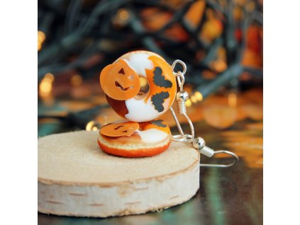 Náušnice Halloweenské donuty