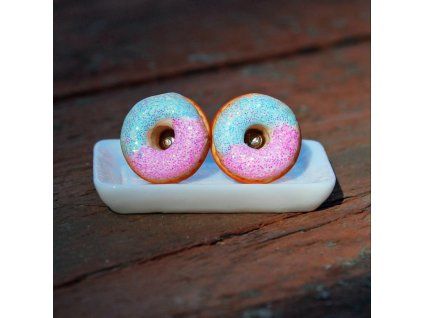 Náušnice trblietavé donuty