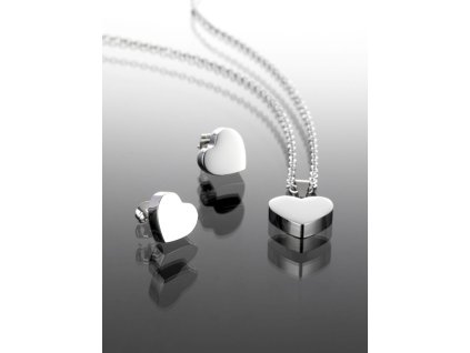 Souprava řetízek a náušnice srdíčka