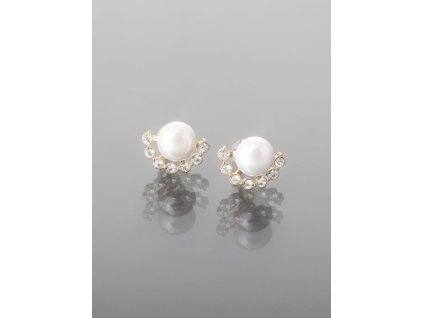 Náušnice puzetové perličky s kamínky