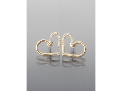 Ocelové náušnice větší srdíčka