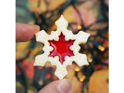 Brož fimo linecká vločka