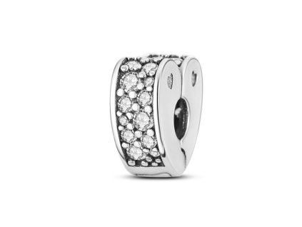 Korálek na náramek srdíčko zavírací