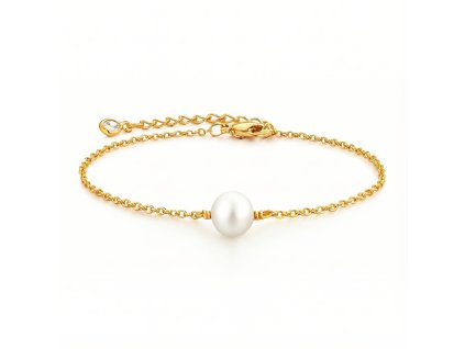 Zlatý náramek Minimal pearl
