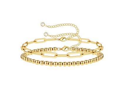 Zlatý náramek Double