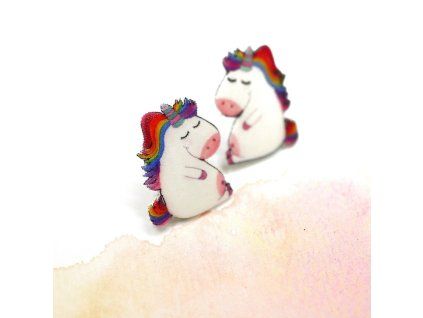 Náušnice Jednorožci pecky Kokino