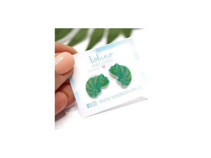 nausnice chameleon pecky kokino