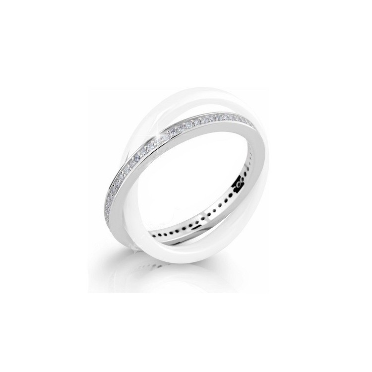 Prosperk Prsten keramický duo bílý Velikost prstenů: 6 (EU: 51-53) 12339/6 -