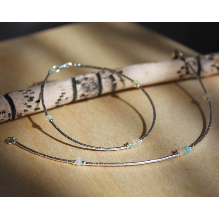 minimal Jemný náramek s minerálem Křehká cesta Etiopií S0117