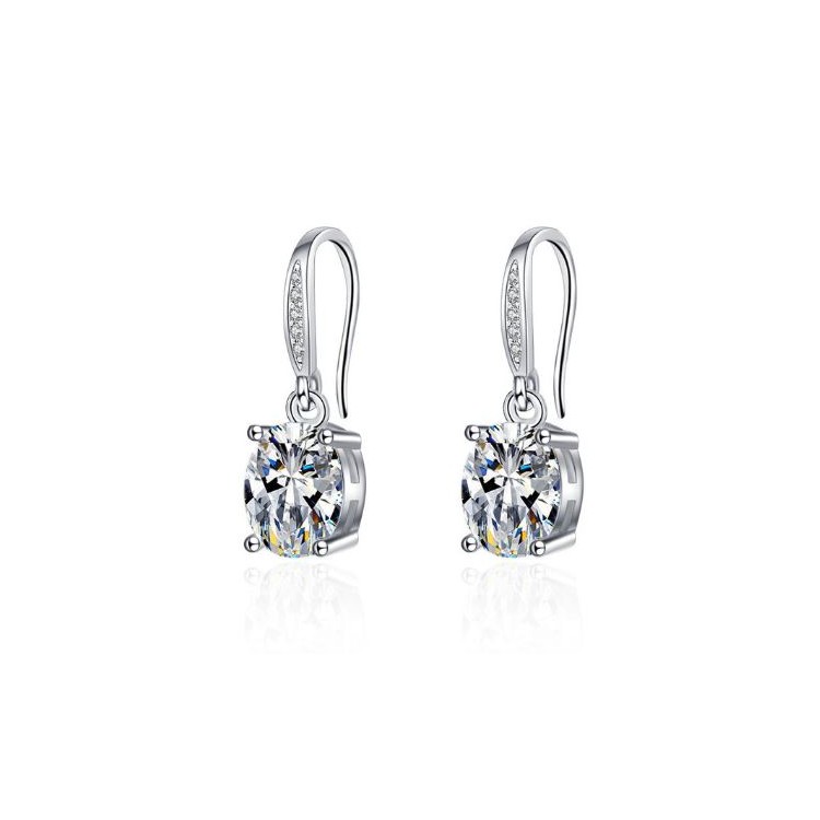 Prosperk Stříbrné náušnice čiré zirkony - elegance S0299