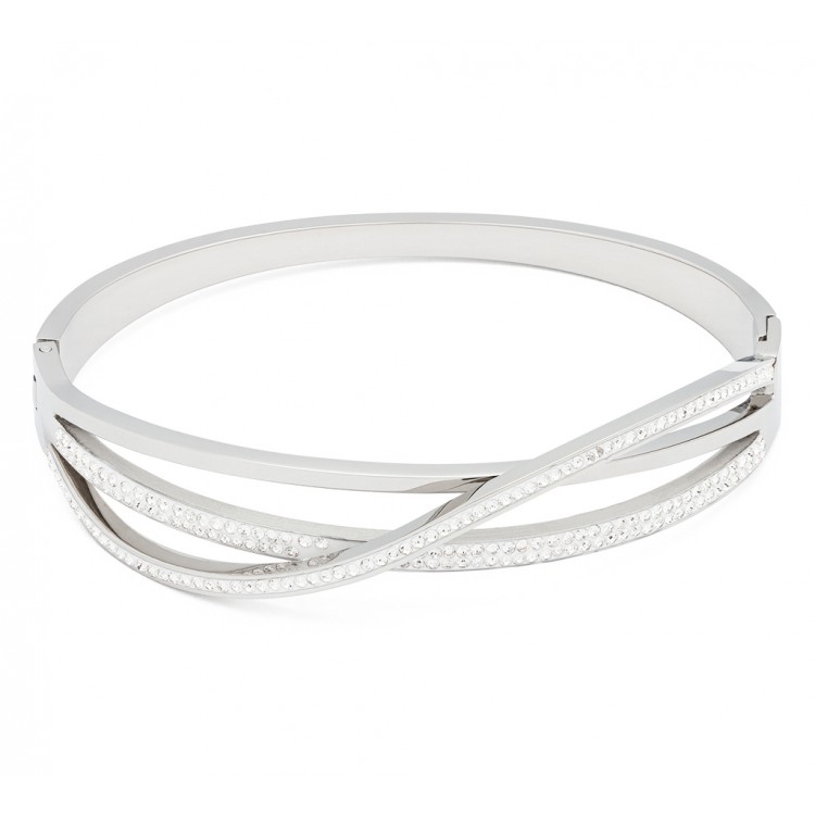 Prosperk Ocelový náramek Swarovski krystalky S0312