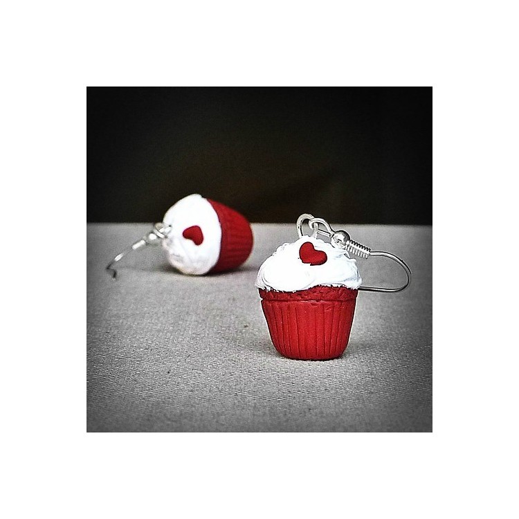 Prosperk Sladké náušnice Red velvet cupcakes S0351