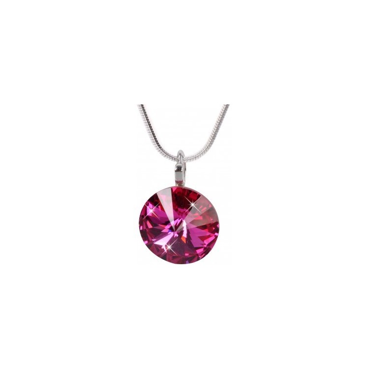 Prosperk Řetízek ocelový s přívěskem troli Swarovski růžový S0374