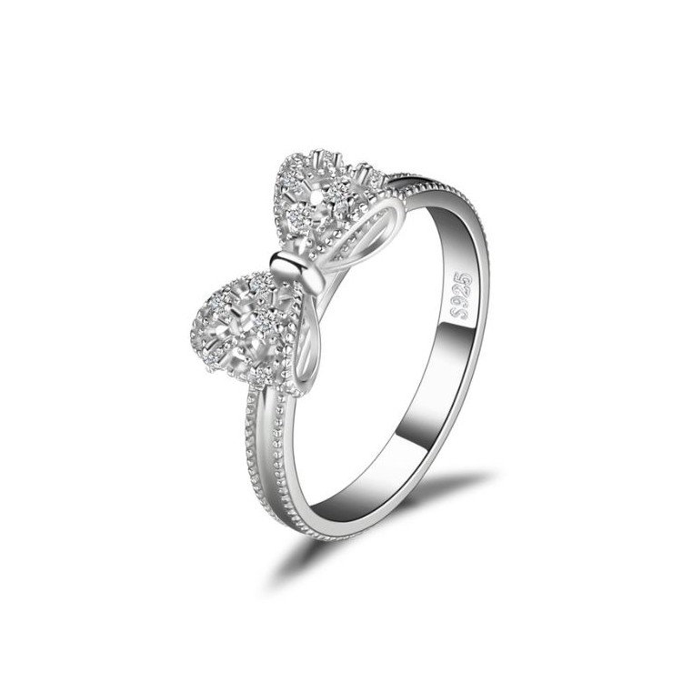 Prosperk Stříbrný prsten s mašličkou Velikost prstenů: 7 (EU: 54-56)