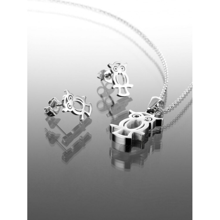 Prosperk Sada náušnice a náhrdelník sovičky S0617