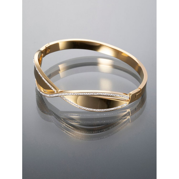 Prosperk Elegantní náramek z chirurgické oceli nekonečno zlatá S0770