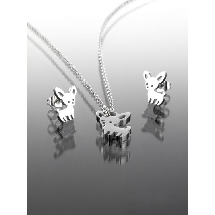 Prosperk Sada náušnice a náhrdelník Čivava S0837