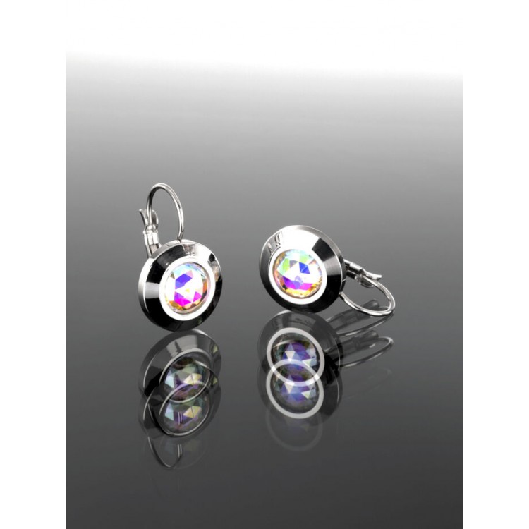 Prosperk Náušnice s duhovým krystalem S0954