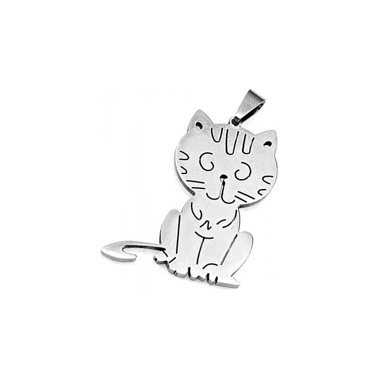 Prosperk Přívěsek ocelový kočička S1305