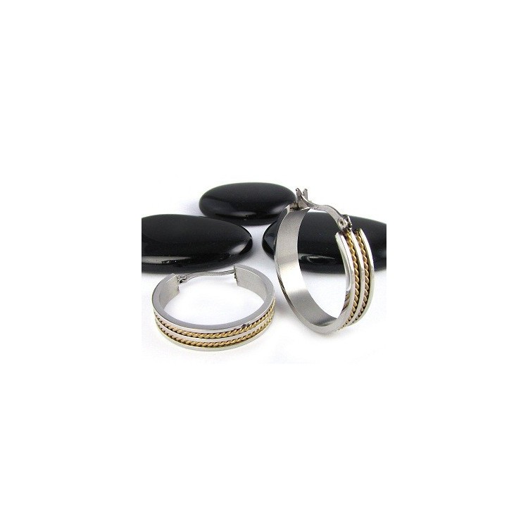 Prosperk Náušnice kruhy bronze wire S1504