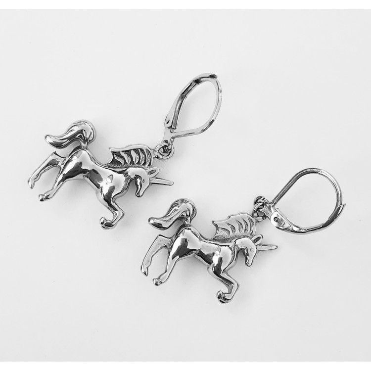 Prosperk Náušnice ocelové - jednorožec S1641