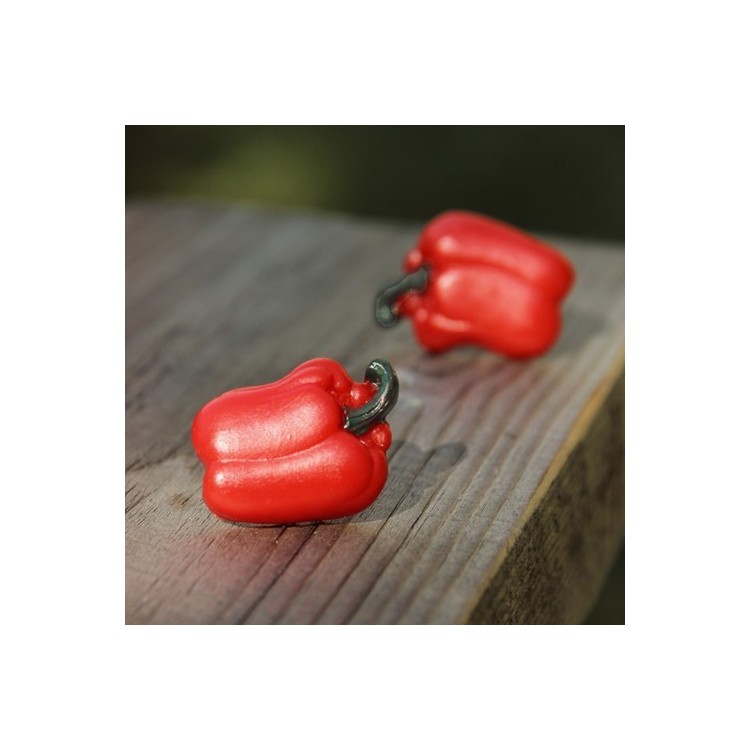 CircusMind Náušnice pecky Fimo - papriky S1675