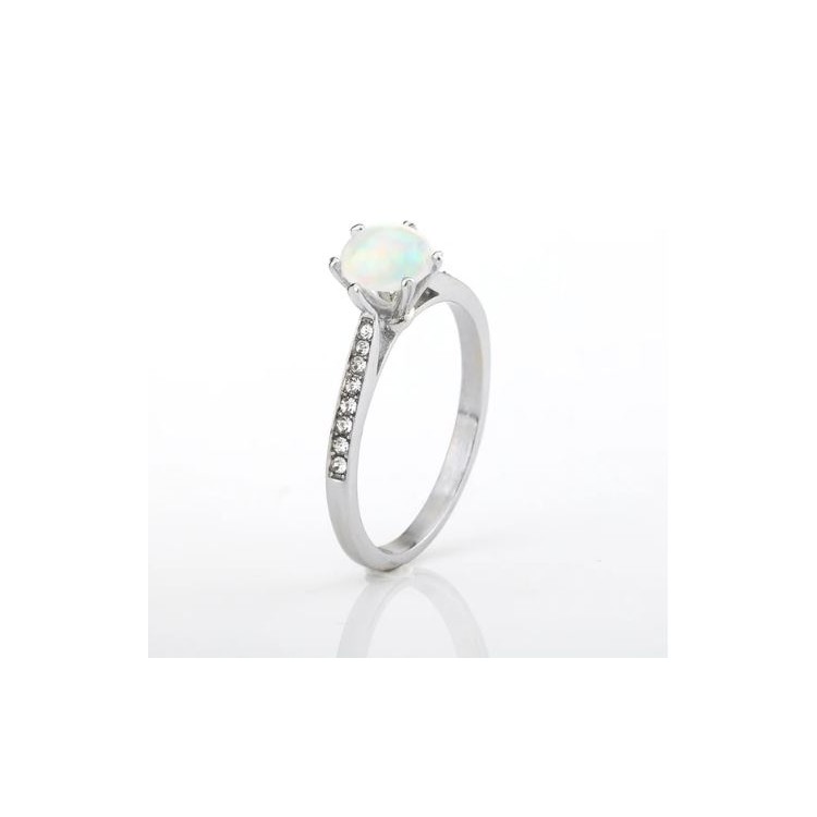 Prosperk Jemný prstýnek z oceli Opál do modra Velikost prstenů: 6 (EU: 51-53) 17175/6