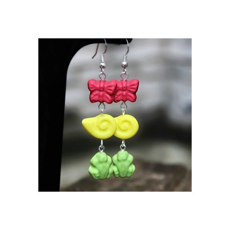 CircusMind Sladké náušnice Fimo - tutti frutti S1807