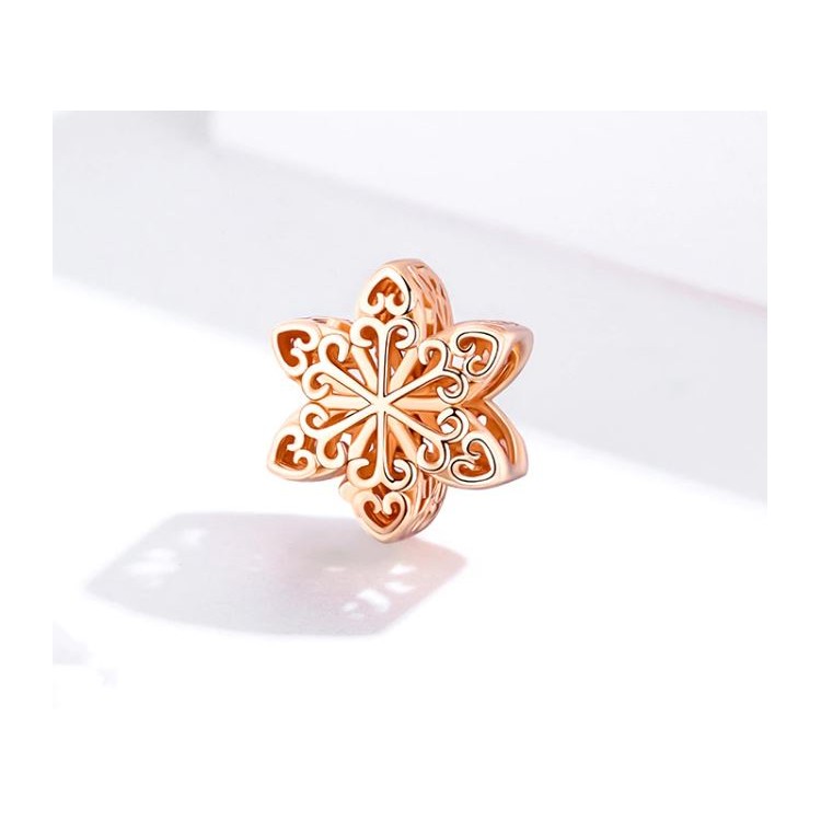 Prosperk Korálek na náramek sněhová vločka zlatá S1814