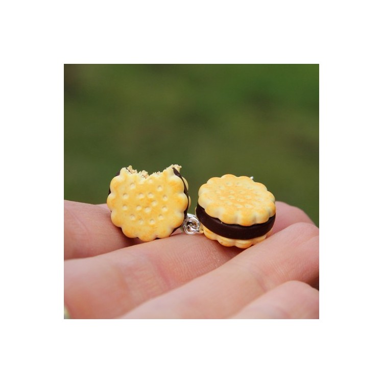 CircusMind Sladké náušnice Fimo - disko sušenky S1868