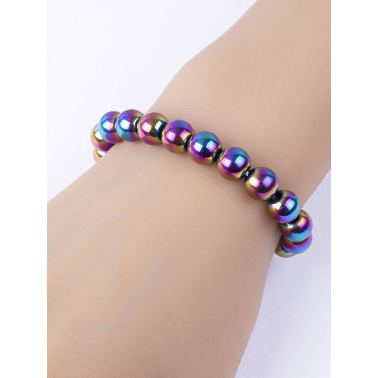 Prosperk Náramek z minerálů Duhový Hematit 0,8cm S1926