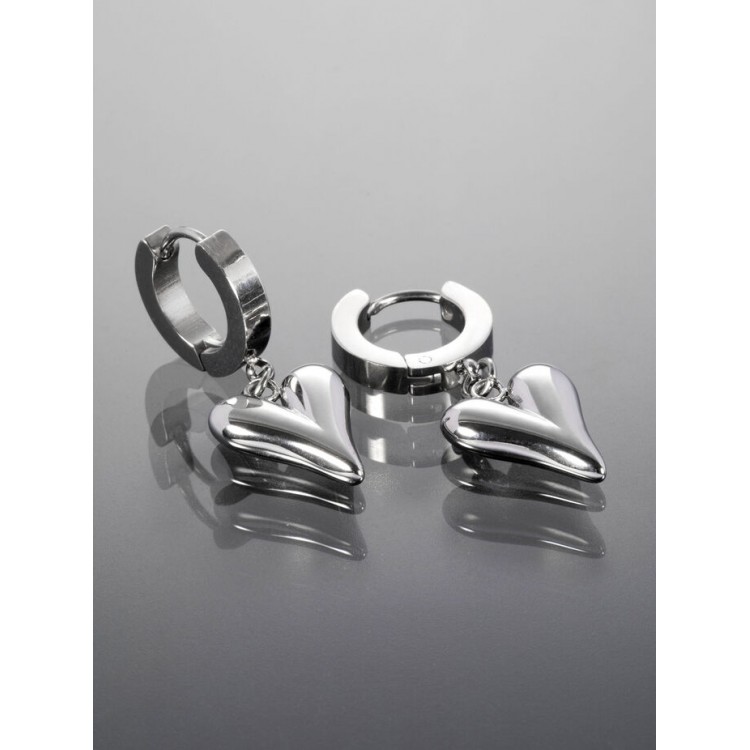 Prosperk Náušnice srdíčka stříbrná lesklá S2030