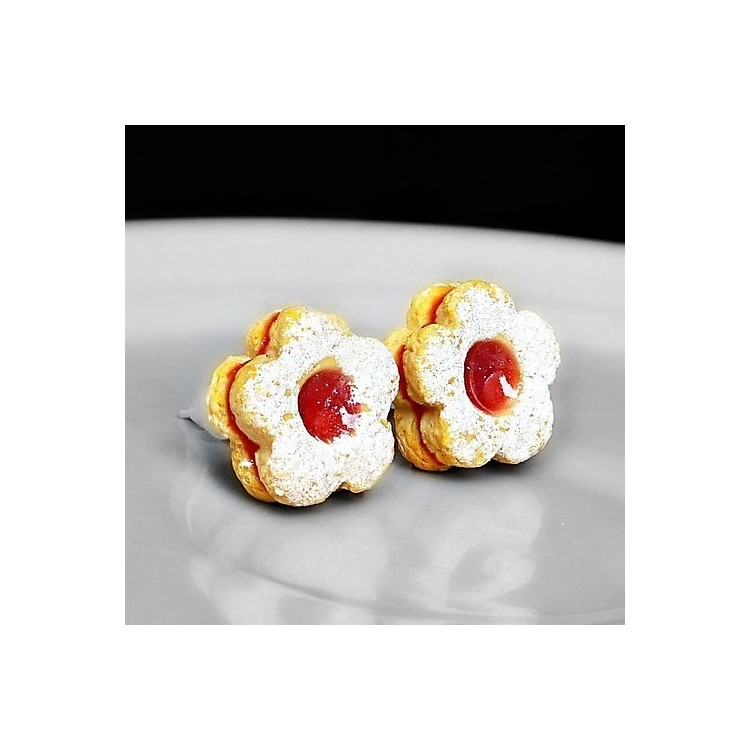 Fimos Náušnice pecky Fimo - linecké kytičky S2131