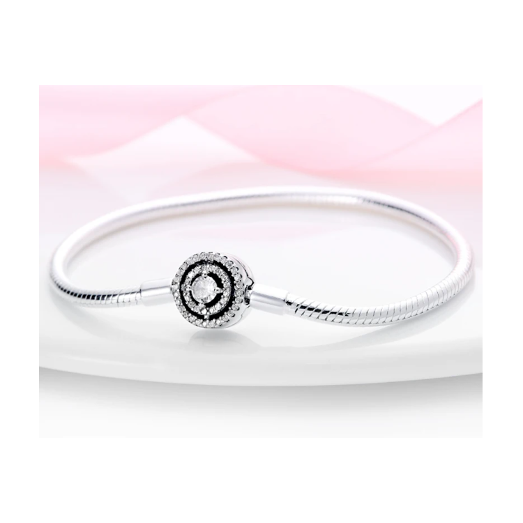 Prosperk Stříbrný náramek na korálky s krystalky Délka náramku: 21cm