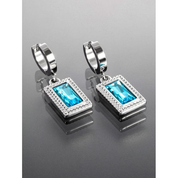 Prosperk Náušnice square modré S2236