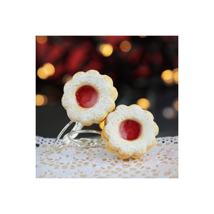 CircusMind Sladké náušnice Fimo - linecké kytičky S2309