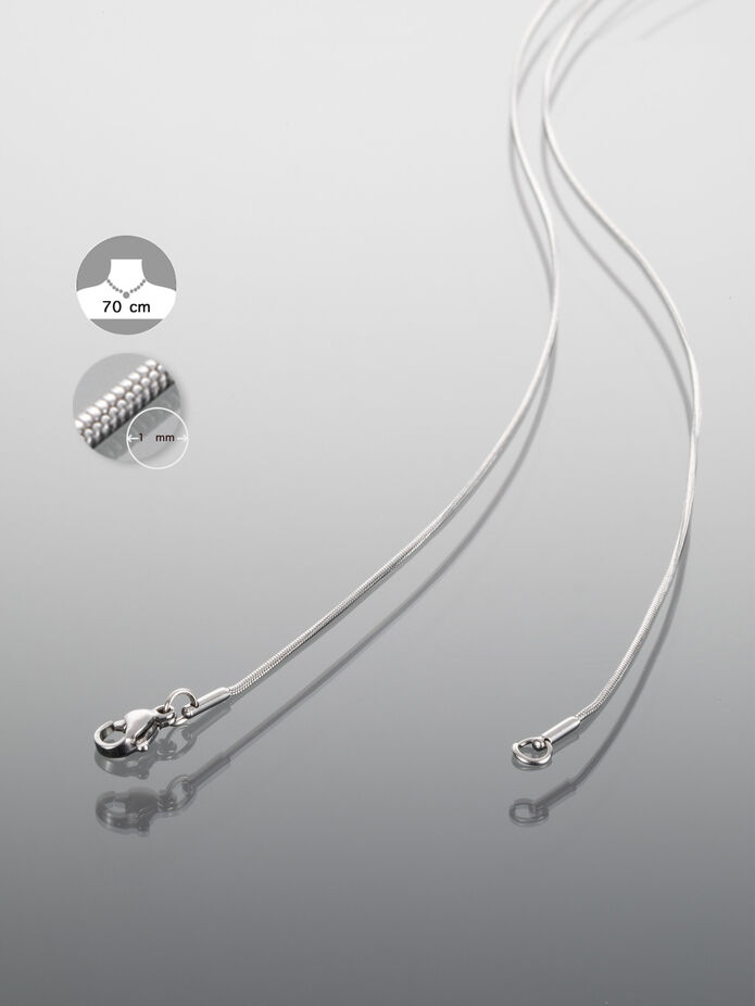Prosperk Řetízek ocelové lanko stříbrné 70cm S2346