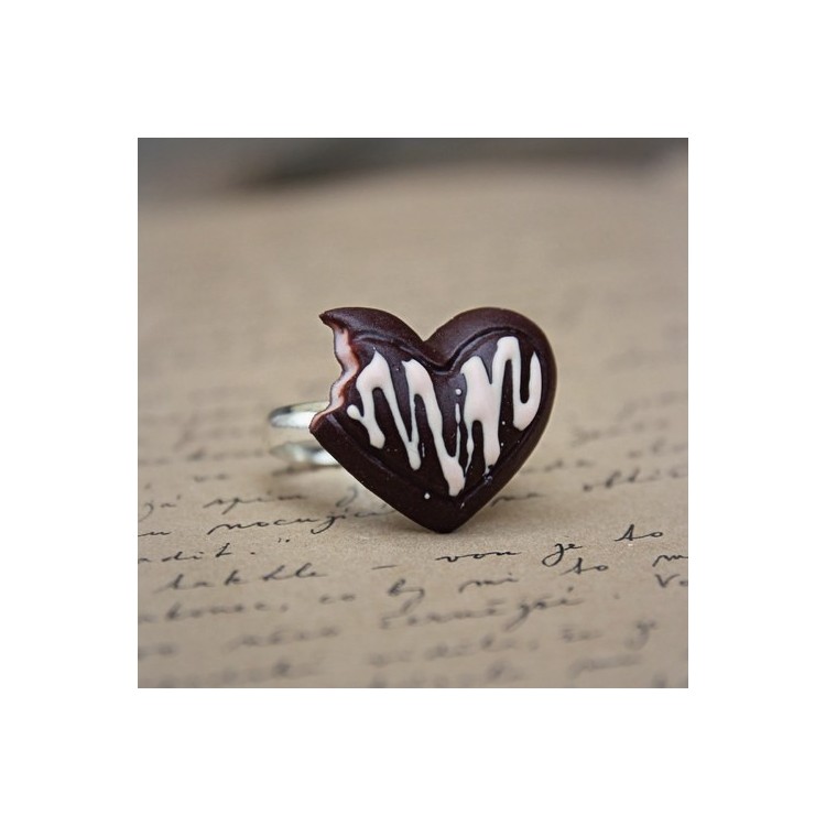 CircusMind Prsten fimo - pralinka srdce S2362