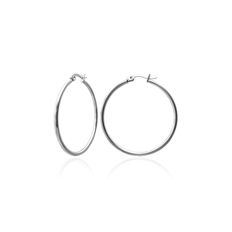 Prosperk Náušnice kruhy ocelové Průměr náušnic kroužky: 9cm
