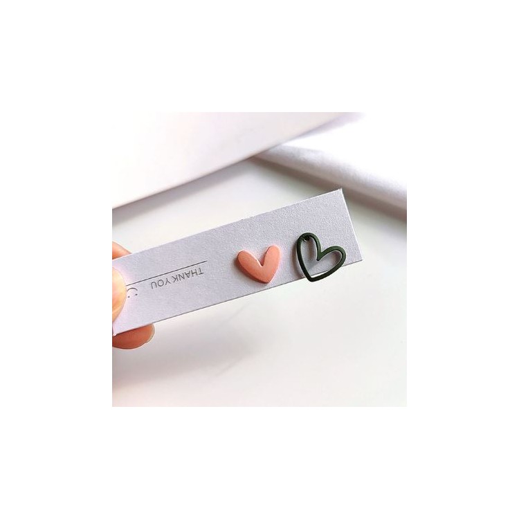 Prosperk Asymetrické náušnice srdíčka S2488