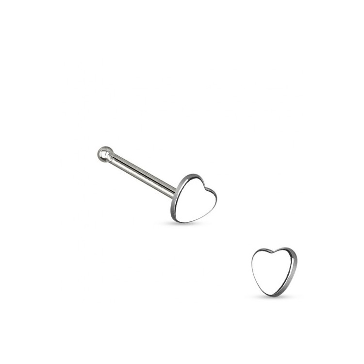 Prosperk Náušnice piercing do nosu srdíčko S2489