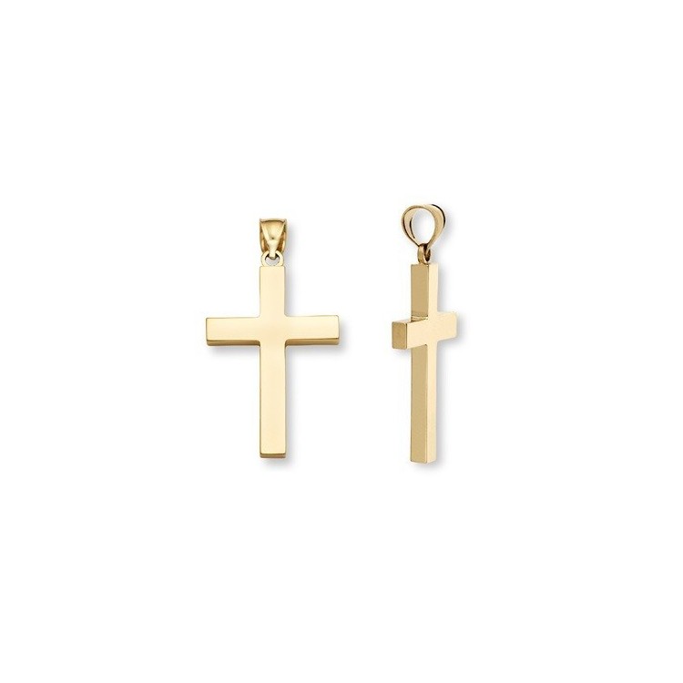 Prosperk Přívěsek zlatý ocelový křížek 3,7cm S2494