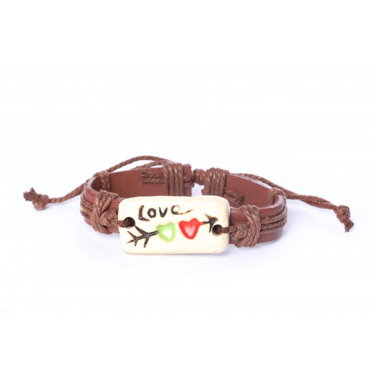 Prosperk Náramek koženkový Love S2608