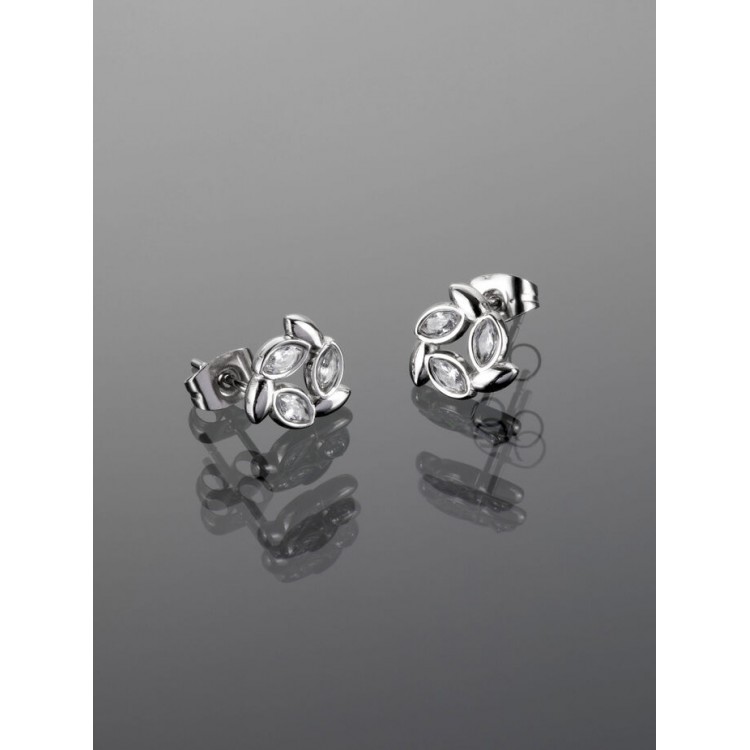 Prosperk Náušnice z oceli kapičky v kruhu S2643