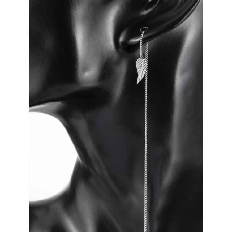 Prosperk Náušnice z oceli řetízkové protahovací s křídly S2675