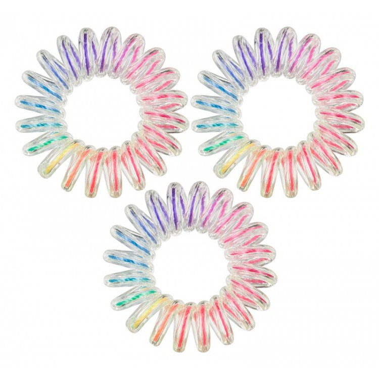 Prosperk Gumičky kroucené duhové 3ks Barva: Bílá